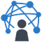 People connected in a network icon, symbolizing Community
