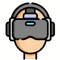 Virtual reality headset icon